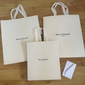 Maison Margiela Paper Shopping Bags Bundle x3 - 1 white medium & 2 white large